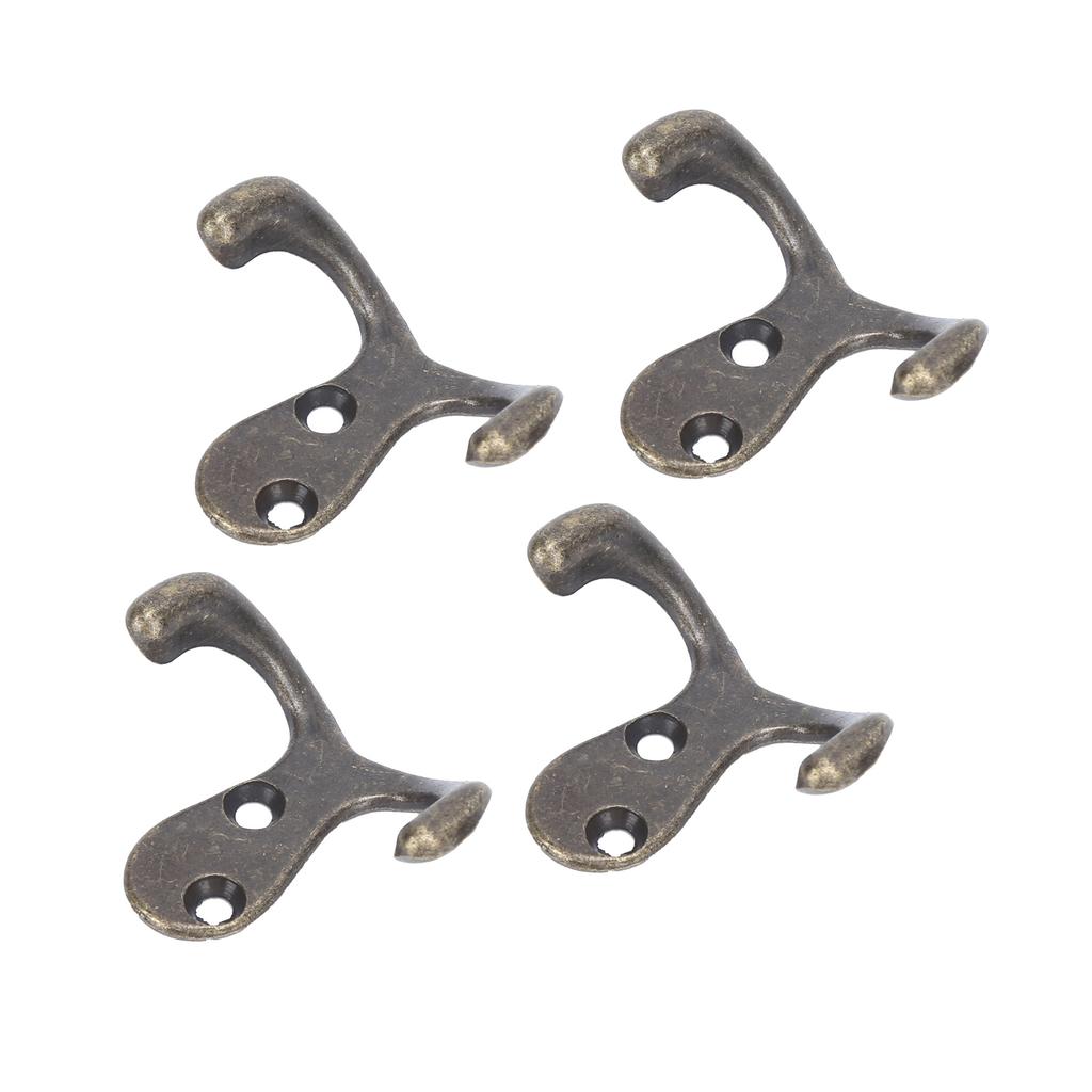 10Pcs Coat Hooks Small Double Prong AntiRust Sturdy Durable Convenient Wall Mounted Tiebacks for