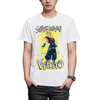 Camiseta Fine Plus Manga Curta Dragon Ball Super Vegito Super Saiyajin Personagem Merchandising,