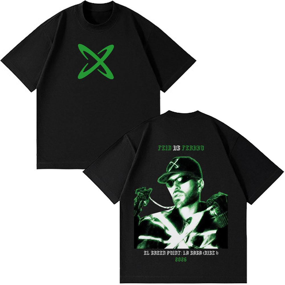 Rapper Feid Ferxxo Tour 2026 Print Tees Unisex Unisex Fashion Tshirt Shortsleeved Cotton Casual Loose Vintage Tshirts Streetwear