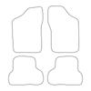 [BLM]FI009 red - Set of velour floor mats to fit Fiat Cinquecento 1991-1998 - red trim