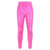 Leggings da Ballo e Yoga per Bambini in Lamina Dorata Lucida: Alta Elasticità, Traspirante