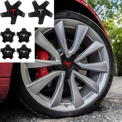 For Model 3/Model Y 2018-2021 4Pcs 18/19 Inch Car Wheel Hub Center Cap Auto Rim Cover Replacement Accessories