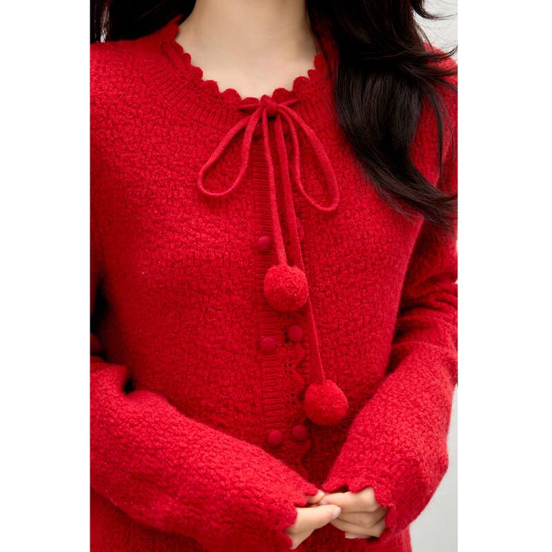 Qiusui Yiren Women's Casual Ribbed Knit Cardigan