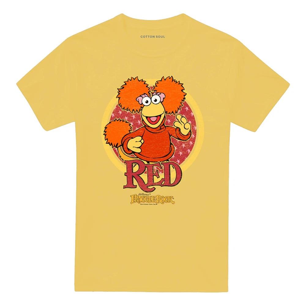 Fraggle Rock Red Circle 100% Cotton T-shirt Mens Tees Top S-3XL, Banana 3XL