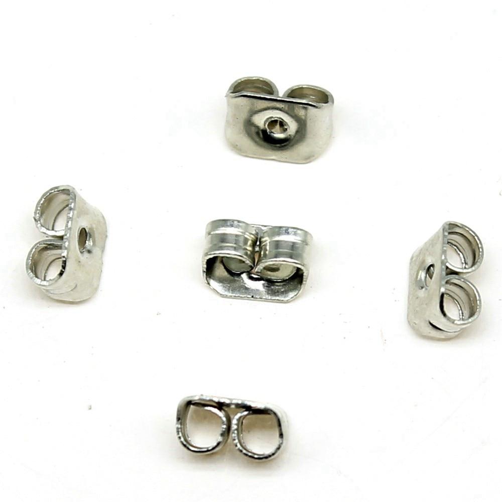 

300шт Серьги Назад Ювелирные Компоненты Аксессуары Родий Железо 6X3мм