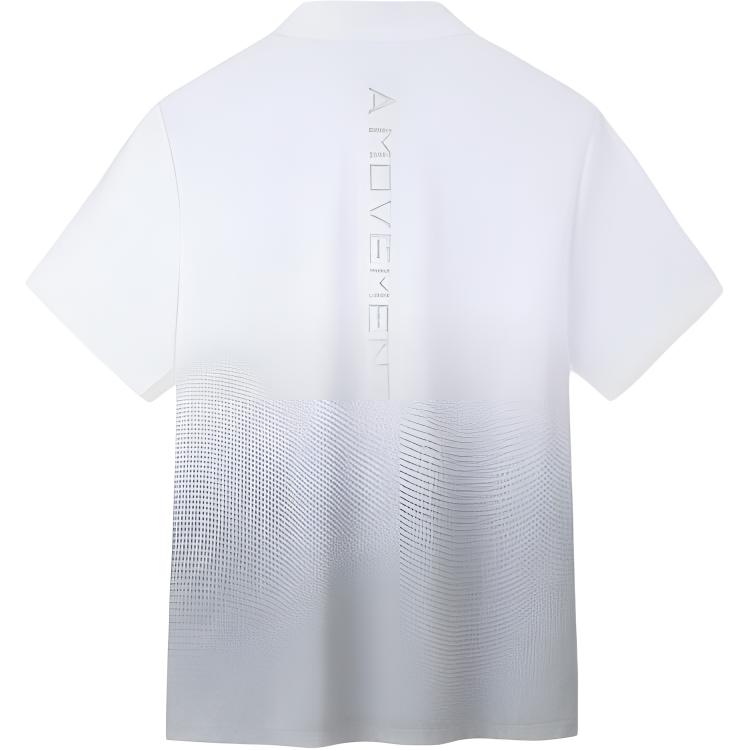 Anta Champion Series Gradient Casual Short-Sleeve Polo Shirt Men Tops Gravel-White 152320111-2