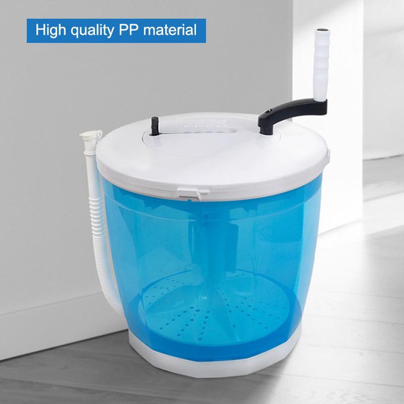 Portable Non-Electric Compact Laundry Dryer Dormitory Large Capacity Spin Dryer Manual Hand Crank Mini Washing Machine