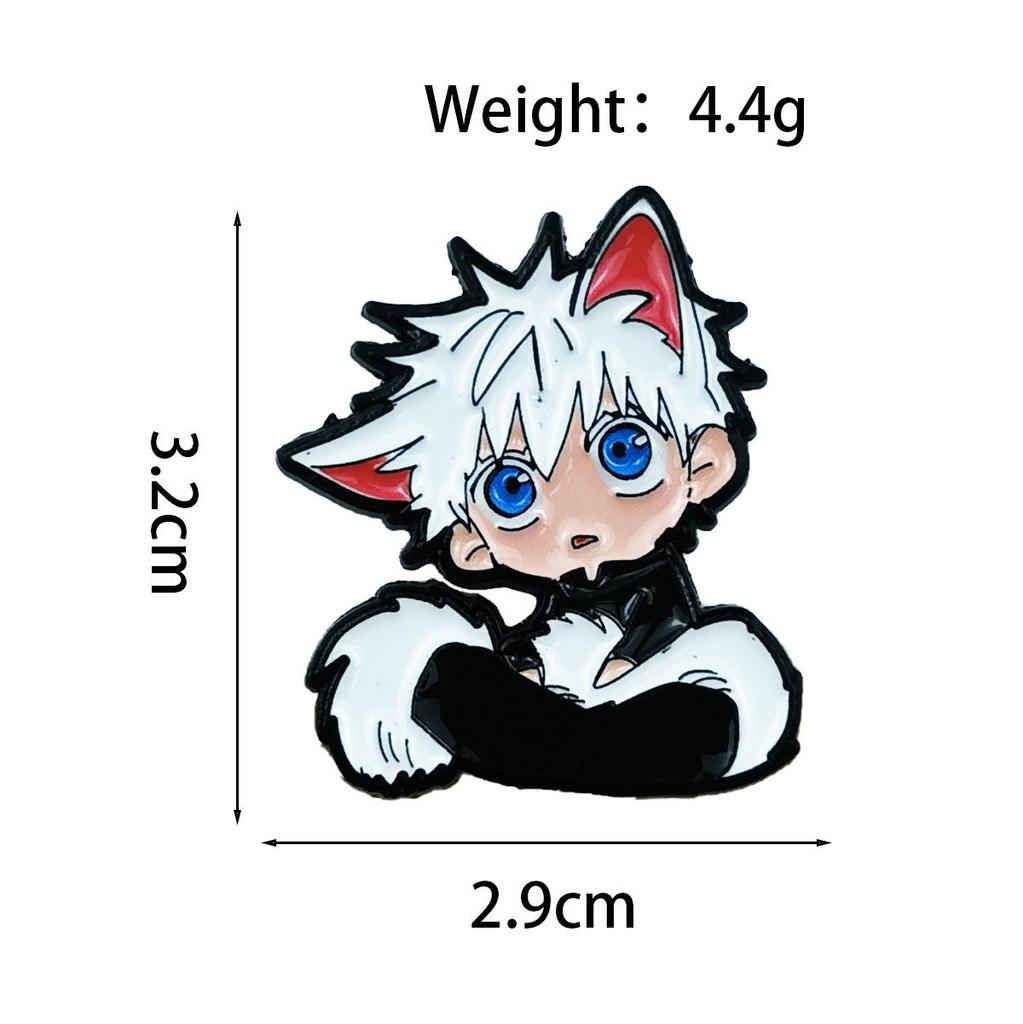 Cat Ear Boy Anime Drip Oil Brooch - Alloy Cartoon Character Badge for Clothing & Backpack Accessory
