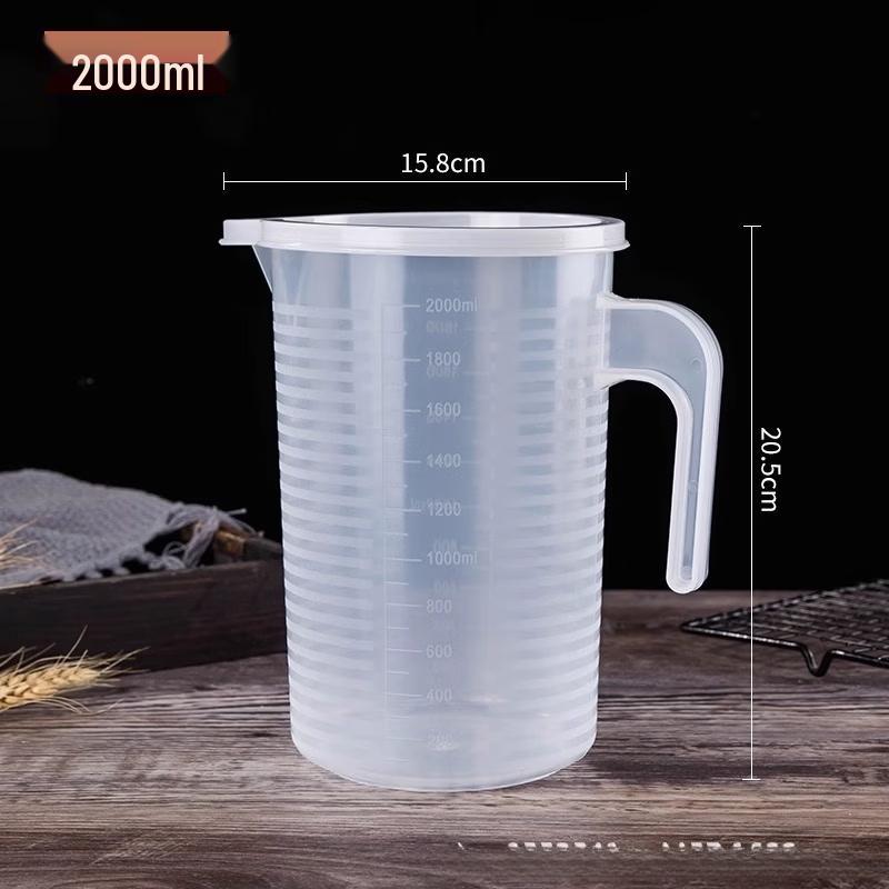 Yicang 2000ML Thickened Titanium Alloy Measuring Cup with Lid and Scale