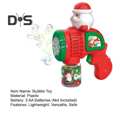 Barneboble-leke-jule-boblemaskin for småbarn Santa Snowman Bubble Toy Safe Bubble Wand for innendørs utendørs moro