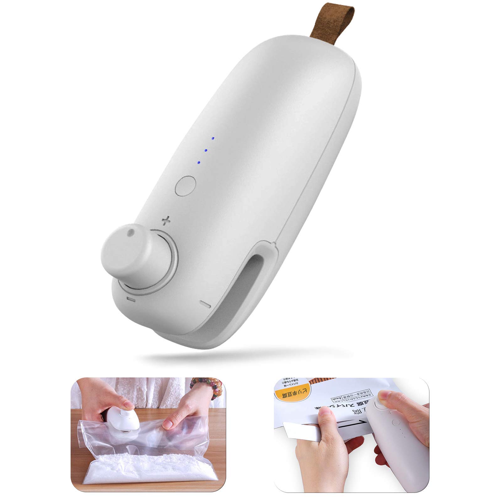 

WELUV Sealer USB Маленький запайщик Бытовой перезаряжаемый термосварщик Открывающий и запечатывающий аппарат 2 в 1 Машина для запечатывания Мощный удобный запайщик Пакетов Термосварочная машина