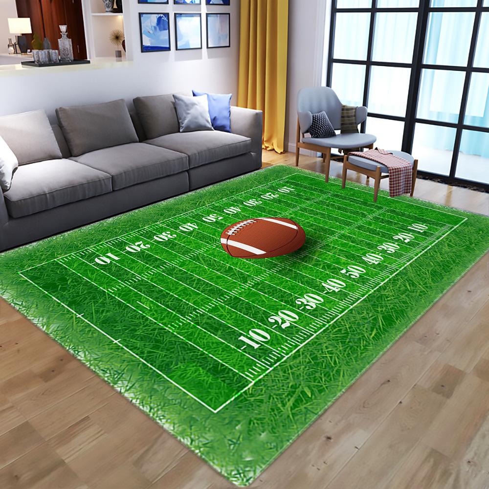 3D Printed Rugby Sports Living Room Bedroom Home Decoration Floor Mat