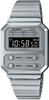 Vintage Collection Silver Tone Alarm Chronograph Backlight Digital Watch A100WE-7B Men's