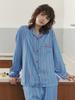 Pingkeujon (Uni) Blue Joni Long Sleeve Collared Pajama Set