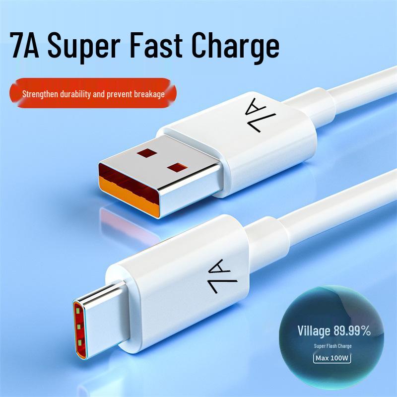 100W Fast Charging 7A Type-C Cable for Huawei Honor Phones