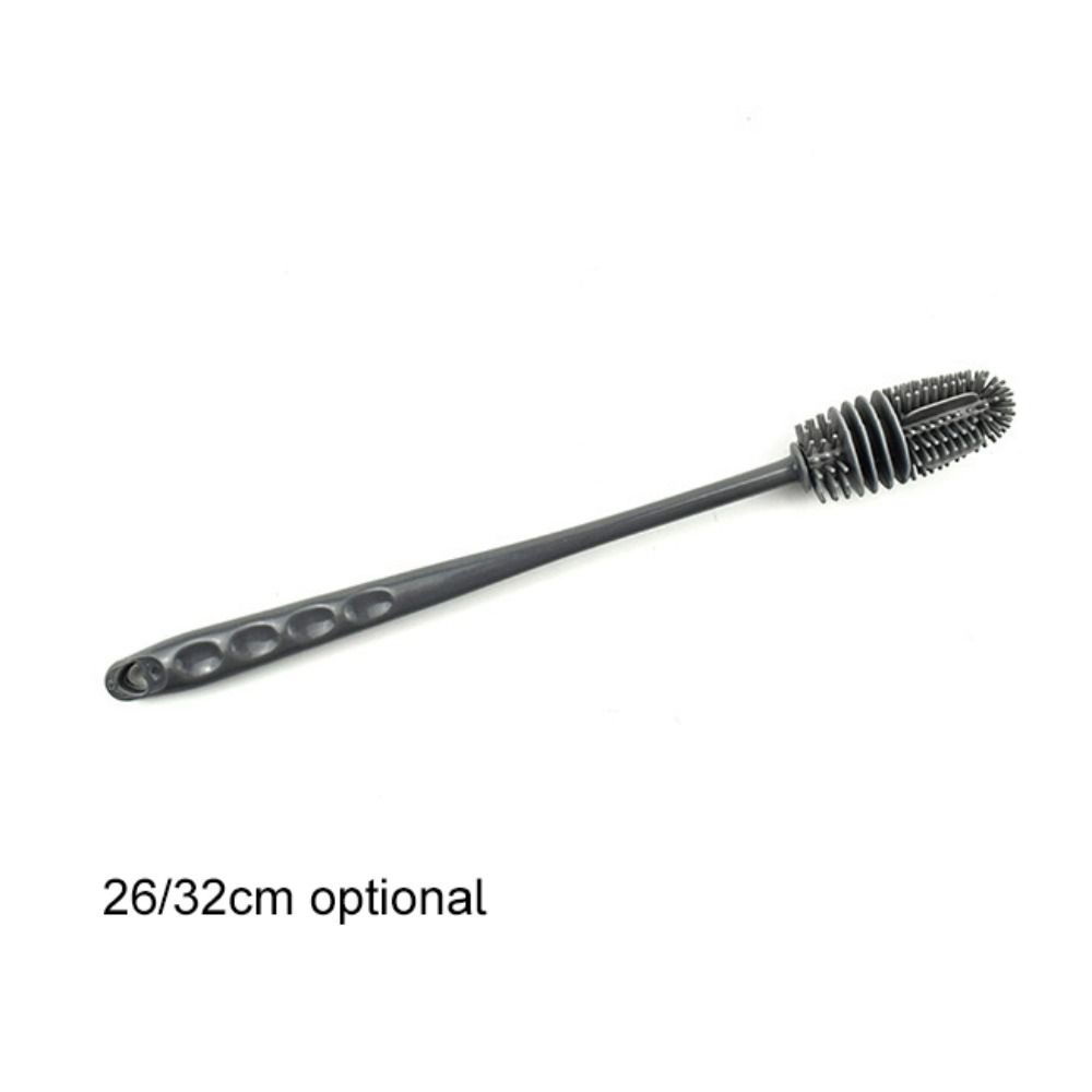 Heat-Resistant Bottle Cleaning Tool Long Handle Glass Cup Cleaner Silicone Bottle Brush  Home