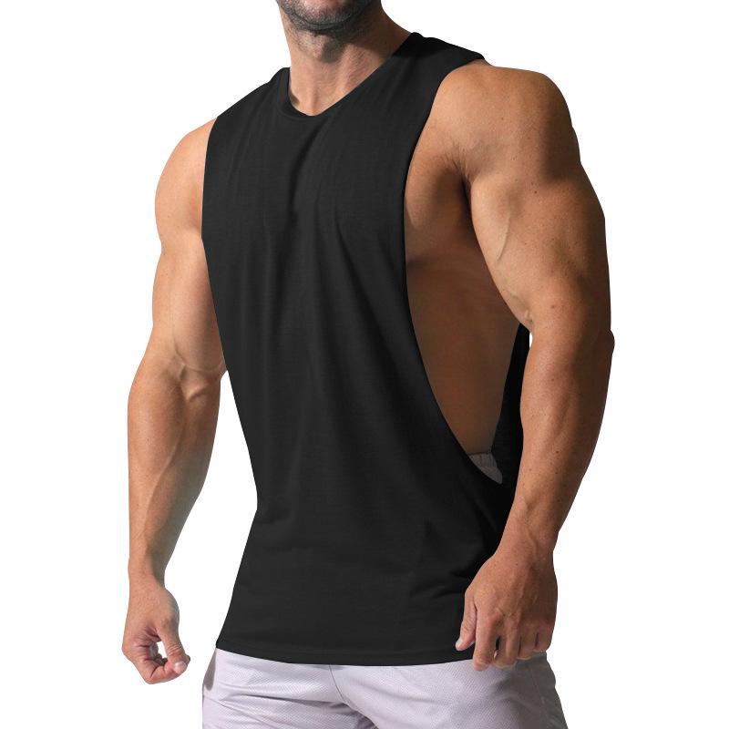 2023 European Men's Sleeveless Loose Fit Solid Color Casual Tank Top