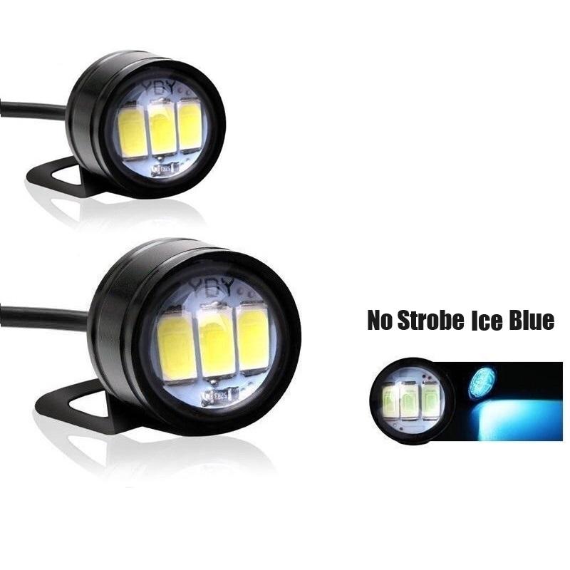 1 Pair DC12V Motor Strobe Led Eagle Eye Flashing Light Headlight With Brackets Daytime Running Lamps For Motorcycle Spotlight
