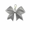 Shiny Leather Bow Keychain with Rhinestones - Fashionable Gift Charm