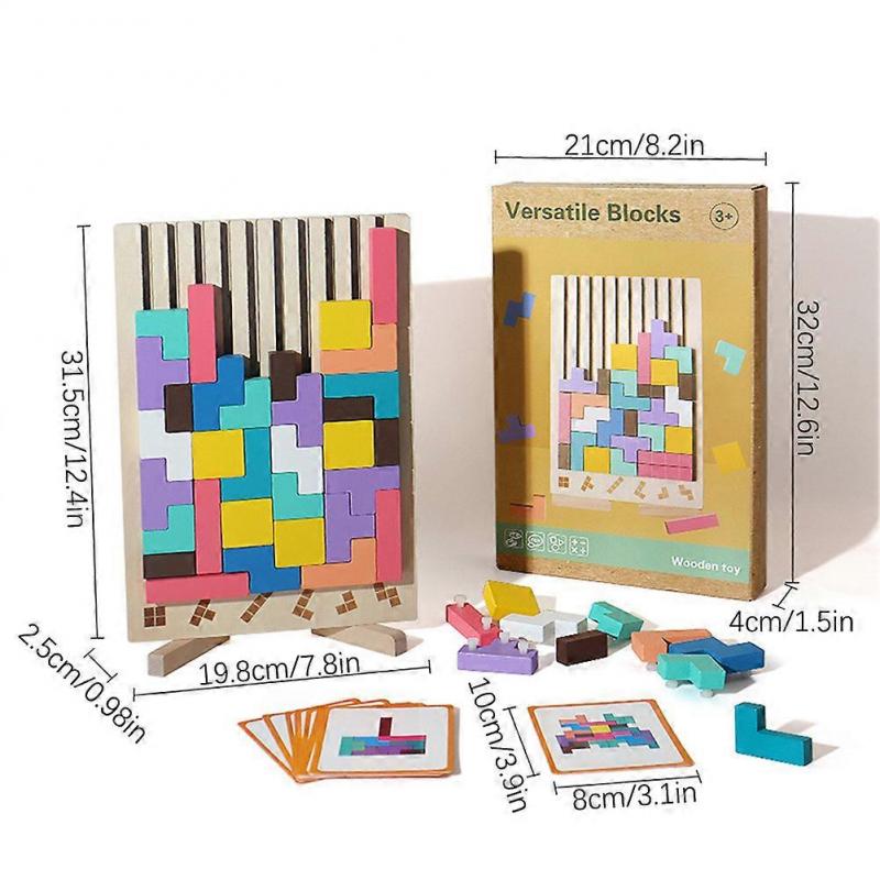 Holzklötze Puzzle Knobelspiel Spielzeug Fesselndes Holzpuzzle-Spiel für Kinder Jugendliche Kinder Geburtstagsgeschenk