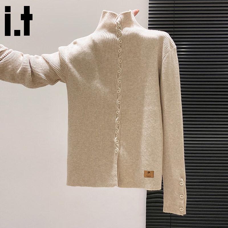 Женский вязаный кардиган с воротником-гольф CHOCOOLATEit L