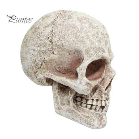 

Боковое Лицо Человеческий Череп Орнамент Хэллоуин Декор Реалистичная Смола Статуя Ужаса Водонепроницаемое Украшение Домашнего Офиса И Двора Skull