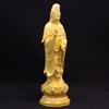 Stehende Kannon Bodhisattva Buddha-Statue, Ungefähr 20 cm hoch, Aus natürlichem Buchsbaum gefertigt, Kannon-Statue, Holzschnitzerei, [Produktcode]