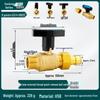 High-Flow Copper Ball Valve with Quick Connect for Fan Coil Units, Dual Thread Male and Female, 1-Inch and 3/4-Inch Options