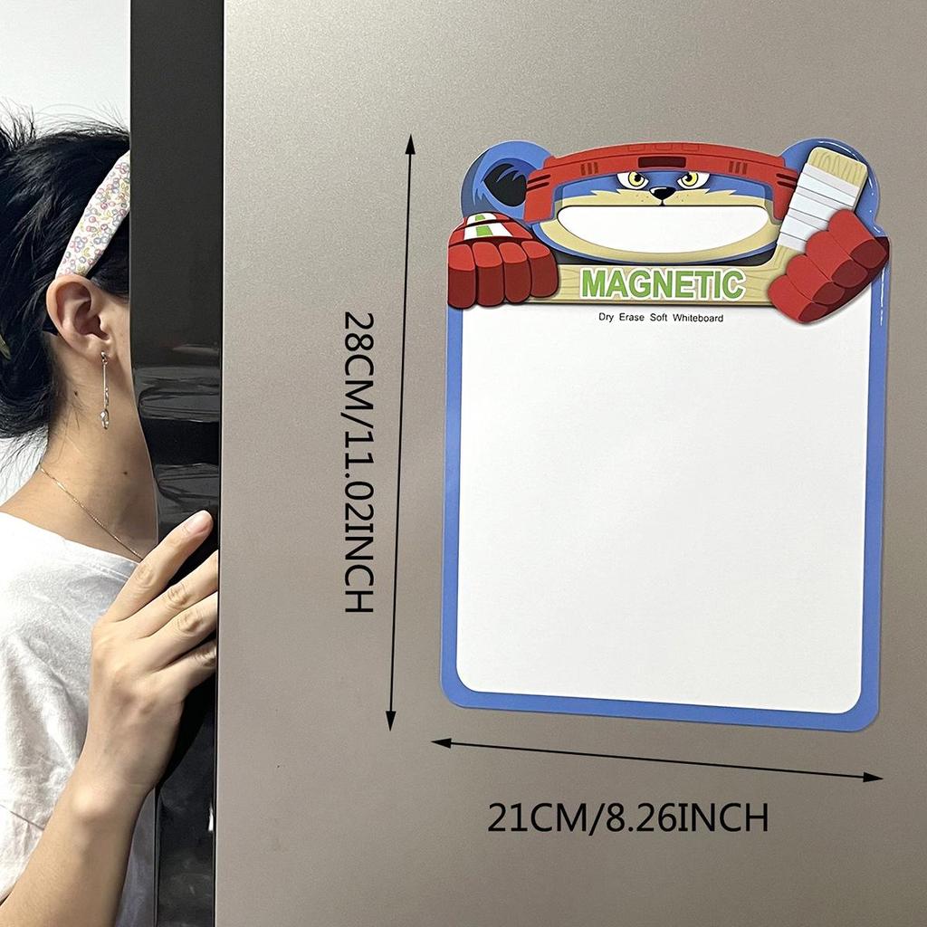 Planificator Săptămânal Lunar Magnetic Șters & Autocolant Memo Tablă Albă pentru Frigider