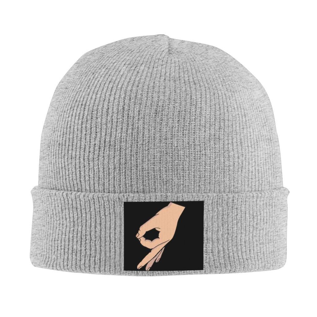 Circle Game Hand Gotcha Meme Made You Look Warm Knitted Cap Winter Knit Bonnet Hat Skullies Beanies Hip Hop Caps for Unisex