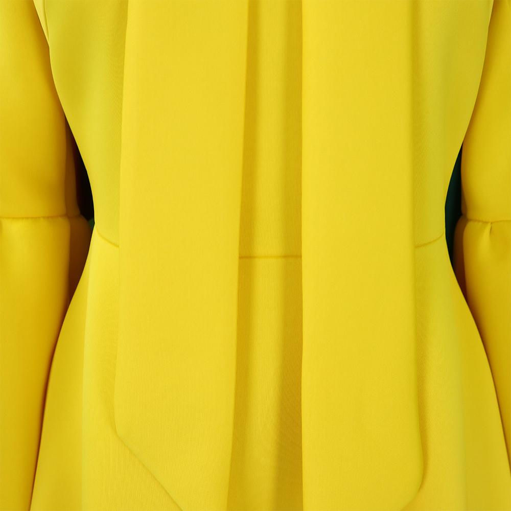 Eleganti Vestiti Donna Collo a Fiocco Manica Lunga Vita Alta Linea ad A Lusso Festa di Compleanno Femminile Vestidos Mujer