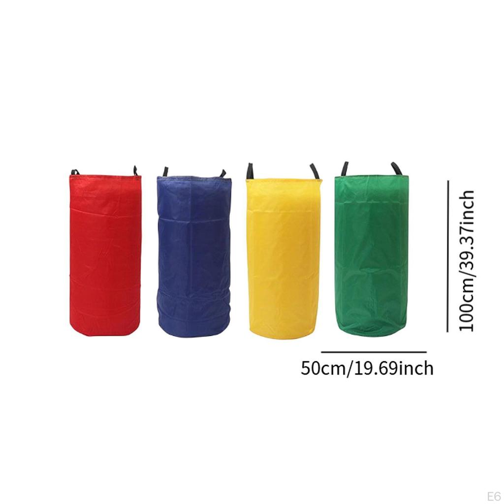 4 Stück Kartoffelsackhüpfen Säcke Sporttag Spiele Bunt für Kinder und Erwachsene Hüpfen
