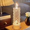 LED Candle Lights Romantic Rose Shadow Flameless LED Candles Battery Operated Pillar Lamp