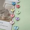 9pcs Colorful Heart-shaped Resin Refrigerator Magnets Kitchen and Office Whiteboard Message Home Decoration