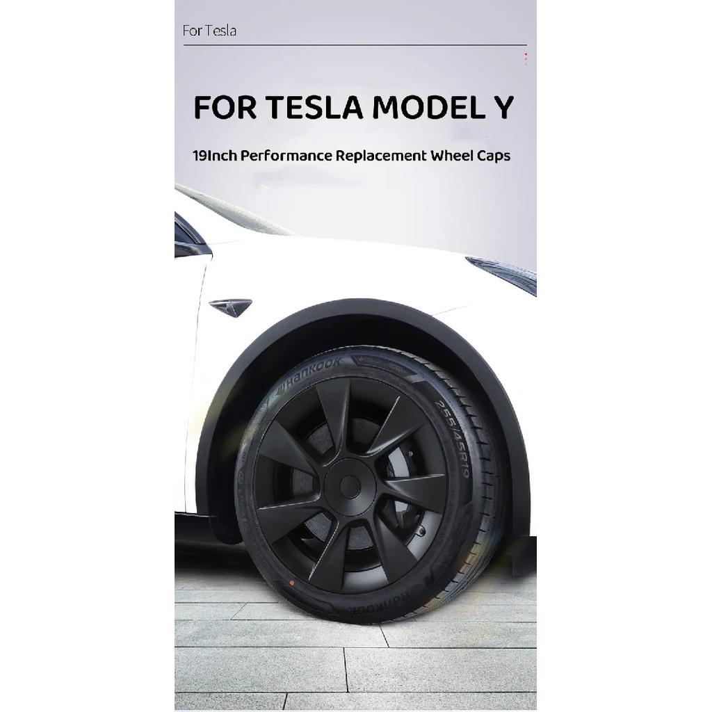 4PCS Wheel Caps for Tesla Model Y 2018-2024 Automobile Replacement 19 Inch Hubcap Performance Hub Cap Full Rim Cover Accessories