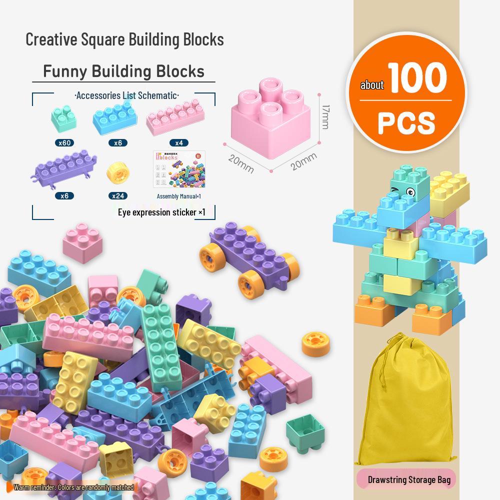 New Dual-Color Children's Building Blocks: Assembled Puzzle & Educational DIY Toys for Early Learning