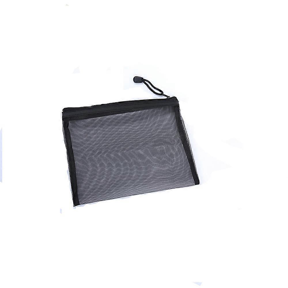 5PCS Black Zipper Lock Mesh Storage Bags Cosmetic Make Up Travel Organizer Bags