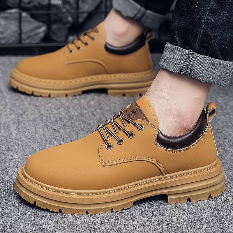 Short Boots Spring New British-style Martin Boots Low-top Board Shoes Big Scalp Shoes Trendy Shoes