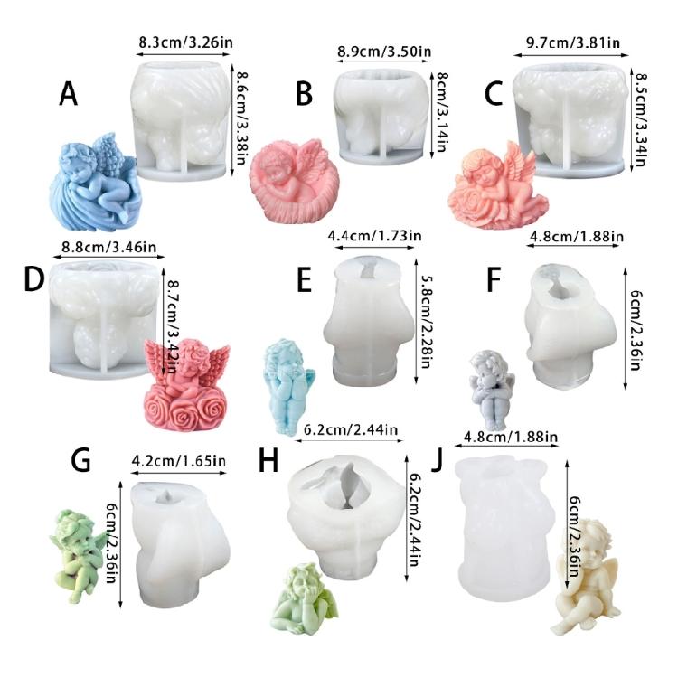 Silikonform für geflügelte Babyfiguren zur Kerzen- und Seifenherstellung, Silikon-Kerzenformen für handgemachte Kerzen, Valentinstagsgeschenk