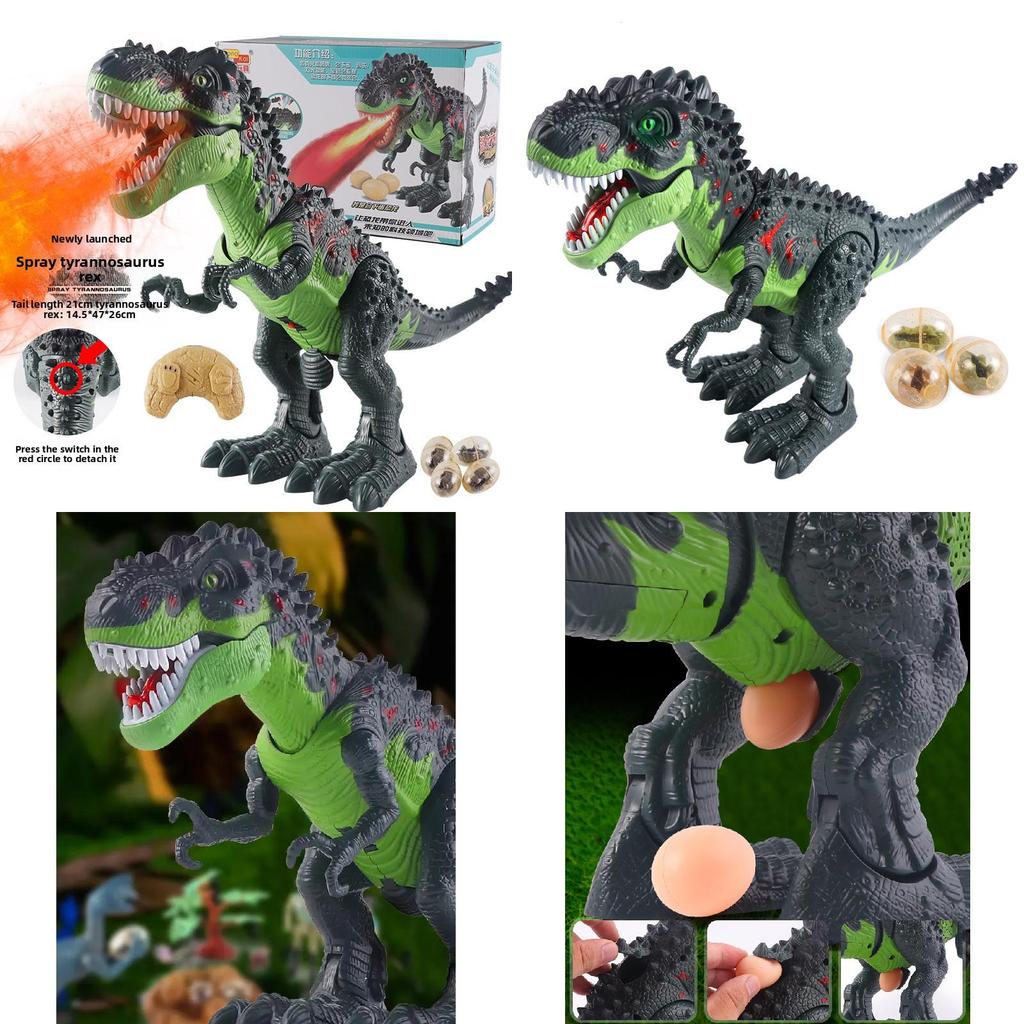 Remote Control Spray Dinosaur With Egg Laying And Projection For Childrens Gift