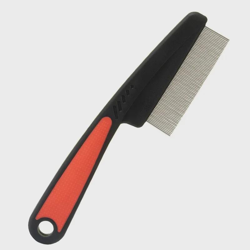 

Расческа для ухода за домашними животными для собак и кошек — узкие зубцы для бороды и лица, удаление блох, небольшие участки Blue