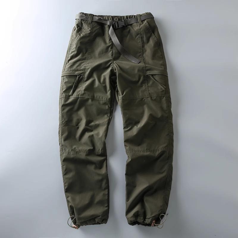 Men's Winter Plus Velvet Waterproof Windproof Ski Pants with Quick-Dry & Multi-Pocket Design