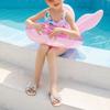 Inflatable Float Swim Rings PVC Thickened Pink Fish Tail Shape Pool Float Tube Ring for 3 to 8 Years Old