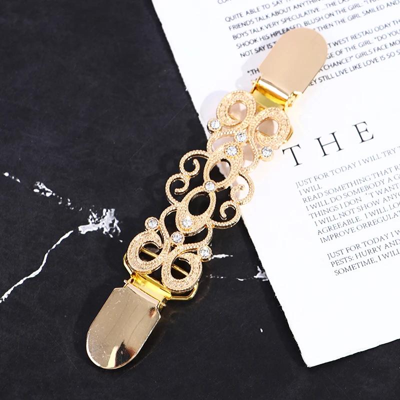 Vintage Sweater Shawl Clips Dresses Cardigan Collar Brooch Clip Fashion Shirts Clips for Women Girls Connection Buckle Shirt