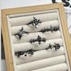 Cross Personality Niche European and American Punk Gender-Free Wind Dark Wind Ring Versatile Couple Ring Trendy Cool