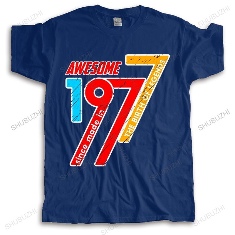T Shirts Guys Legends Vintage Retro Vintage Made In 1977 40th Unisexs Short Sleeve TShirt Male Tee Designs Birthday Gift