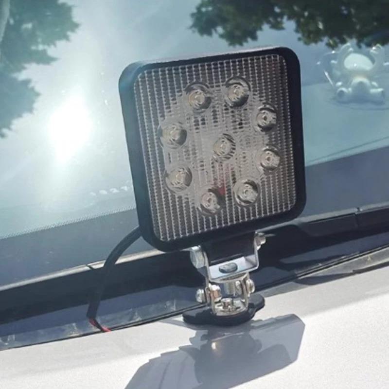 1PC Universal Car Mount Work Light Spotlight Bracket Clamp Rotatable Hood Offroad Led Work Light Bar Holder Auto Accessories
