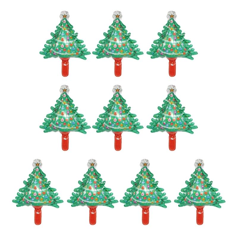 

10 Piece Mini Foil Balloon Pack Christmas Balloons Great for NewYear Holiday Parties and Decor