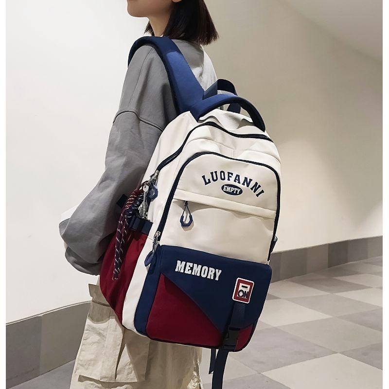 

Good-looking Schoolbag Women Junior High School Student Male New Large Capacity Backpack Primary School Student Lightweight Burden Reduction Backpack Red (Fashion version + original pendant)