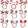Christmas Deer Antler & Snowman Headband - Festive Party Headdress Gift